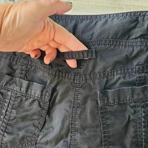 Loft Marisa Cropped Lightweight Cotton Cargo Pants Drawstring Leg Openings - Picture 11 of 14